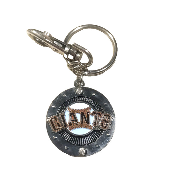 San Francisco Giants Baseball Keychain Purse Clip Sports Silver Tone Metal - Picture 1 of 4